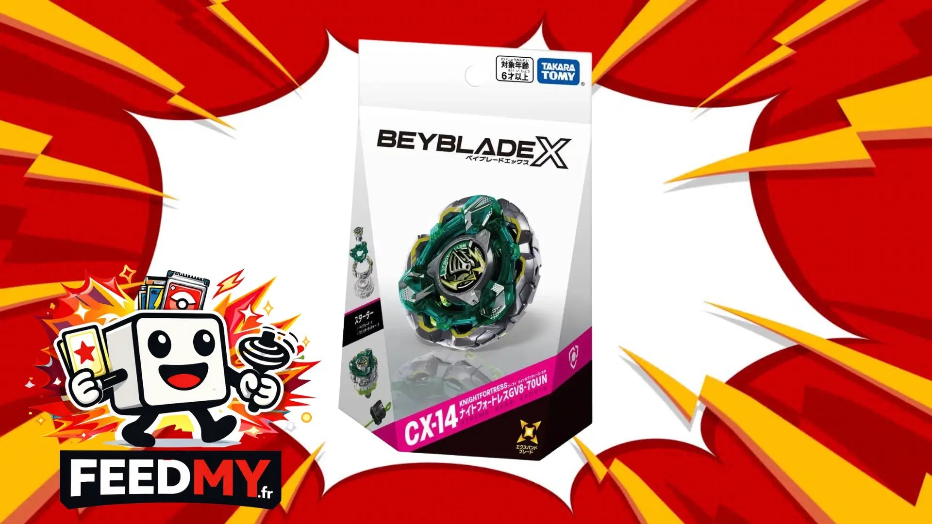 Beyblade X CX-14 Starter Nightfortress GV8-70UN - Takara Tomy
