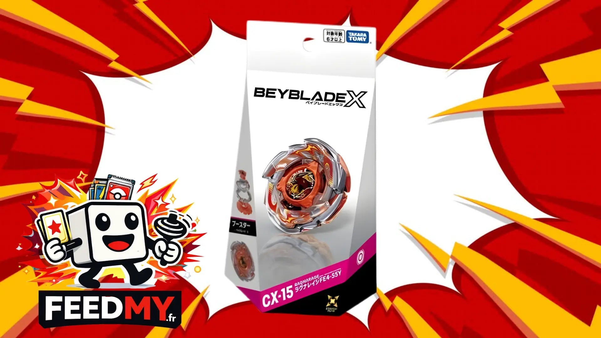 Takara Tomy Beyblade X CX-15 Booster RagnaRage FE4-55Y – Type Endurance