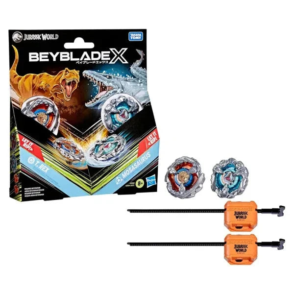 Takara Tomy - Beyblade X Bxg-40 Jurassic World Mosasaurus Vs T-Rex